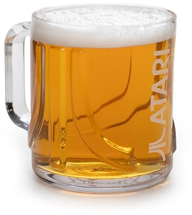 Official Atari Retro Pint Glass with Handle, Stein Beer Glass, Collectible Tankard with Embossed Logo, Novelty Beer Glass Gift for Gamers & Atari Lovers – ThumbsUp!