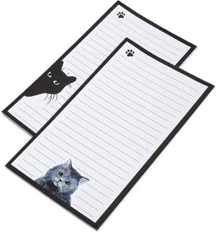Veemoon 2 Stück Katzenpfoten Haftnotizen Niedliche Bürobedarf für Schule und Zuhause Selbstklebende Notizblätter für Kühlschrank und Schreibtisch Praktische Schreibwaren für Frauen