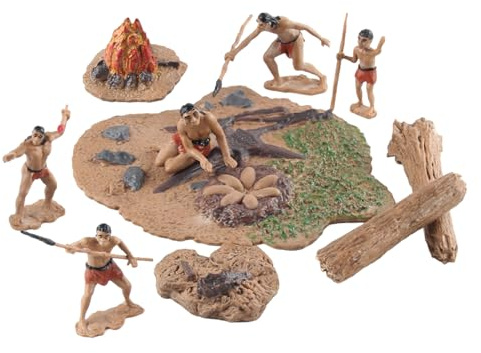 Générique Le Figure Di Gioco Di Giochi Sono Figure Di Animali Antici E Persone Primitive | Figure d'azione E Figure Modelli Per Decorazioni Da Giardino, A