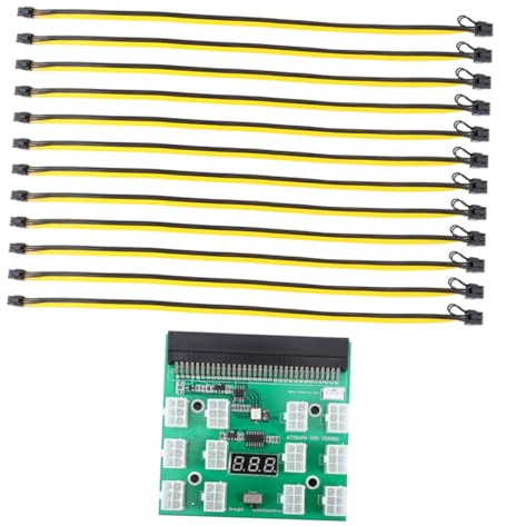 Angoily Mining Board Adapter Netzteil Gpu Mining Adapter mit Verzinntem Kupfer Stabile Stromversorgung Einfache Bauweise für Server Netzteil 12v 8-pin Gpu