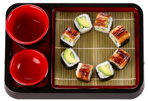 Bandeja Para Servir – Plato De Fideos Fríos Con Tapete De Drenaje | Plato De Vajilla Japonés Para Salsas, Aperitivos, Condimentos Y Postres, Ideal Para La Ceremonia Del Té, Cocina Casera, Restaur