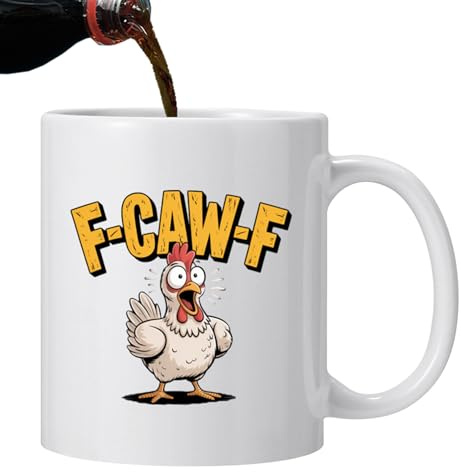 Keramik - 325 Ml Keramik Humorvoller Druck Henne - Tee Hahn - Geeignet Für Frauen Männer Kollegen Für Den Verzehr Von Tee Kaffee Milch Heiße Schokolade Für Die Arbeit Zu Hause Oder In