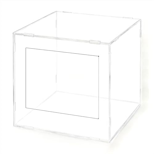 Spritzschutzabdeckung für Glasschleifer, transparenter Schutzschild mit Ablaufanschluss und Netzkabelschlitz, Universal-Nassschleifer-Sicherheitsgehäuse für sauberen Arbeitsplatz