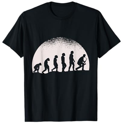 Evolution Saxophon T-Shirt Musik Jazz Musiker Geschenk T-Shirt