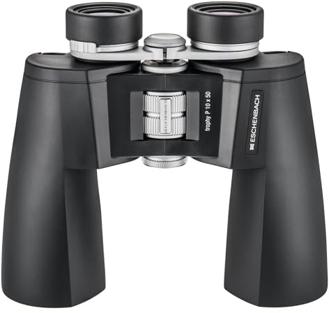 ESCHENBACH Optik Trophy P 10 x 50 in Schwarz, Fernglas robust, wasserdicht, leicht, kompakt, Ideal für Naturbeobachtung, Wandern, Tierbeobachtung und Reisen