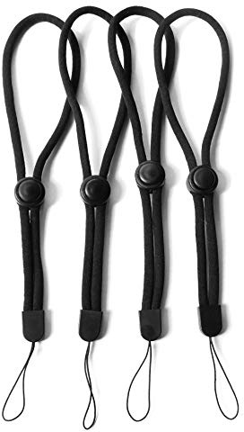 trage.band® verstellbares extra stabiles Handgelenk-Trageband, schwarz 4 St | Kurze besonders robuste verstellbare Handgelenk-Trageschlaufe zum Tragen verschiedener Gegenstände.