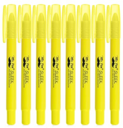 Mr. Pen- Yellow Gel Highlighter, 8 Pack, Twist-Up Bible Highlighters No Bleed Through, Fast Drying, Odor-Free Gel Highlighter for Bible Study, Journaling, School & Office Use