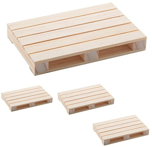 4er Set Holz-Untersetzer im Euro-Paletten-Design – Nachhaltige Coaster für Tassen, Gläser & kleine Töpfe | Robuste Holzuntersetzer als Geschenkidee – Perfekt für Zuhause, Büro & Logistiker-Fans