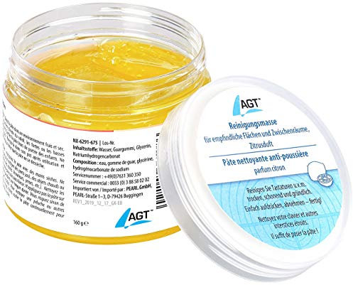 AGT Tastaturreiniger: Reinigungsmasse für empfindliche Flächen und Zwischenräume, Zitrusduft (Auto Reinigung, Reinigungsknetmasse, Elektrischer)