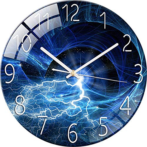 Wandnuhr mit Geräuscharmes,12 Zoll 30cm Wand Uhr,Wanduhr Lautlos, Galaxie Sternenhimmel Wall Clock Home Decor für Wohnzimmer Kinderzimmer (Stil A)