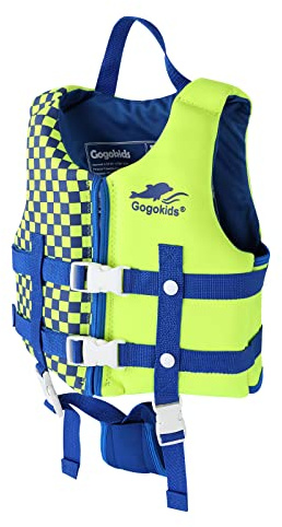 Kinder Schwimmweste Neopren Schwimmen Jacke für Jungen Mädchen Kleinkind Flotation Badeanzug Bademode Schwimmtraining Hilfe mit Straps Lernt Schwimmen, 4-6 Jahre