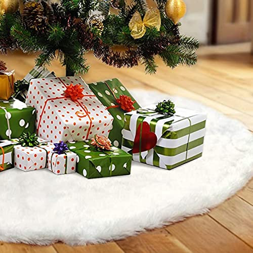 DERAYEE 92cm Weihnachtsbaum Decke,Weiß Christbaumdecke,Tannenbaum Decke für Weihnachtsbaum Deko