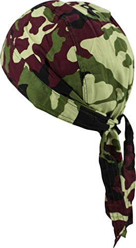 fashionchimp Zandana aus 100% Baumwolle, Bandana-Kopftuch, Bikertuch für Damen und Herren, Muster-Print (Camouflage-Bunt)
