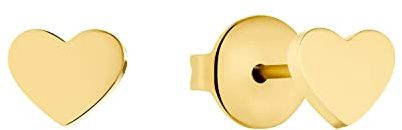 Prinzessin Lillifee Ohrstecker Edelstahl Mädchen Kinder Ohrschmuck, 0,5 cm, Gold, Herz, Kommt in Schmuck Geschenk Box, 2033363