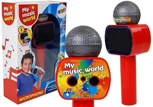 MY MUSIC WORLD KAREOKE MICROPHONE FOR KIDS MY013. SING LIKE A STAR. BRIGHT AND COLOURFUL LED FLASHING LIGHTS