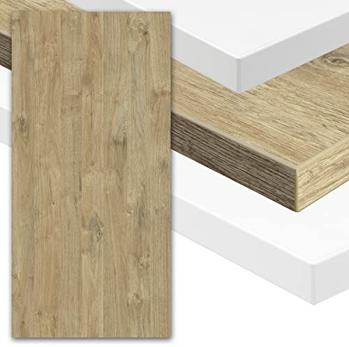 boho office® Schreibtischplatte, Tischplatte 200x80 cm | Melamin - Wildeiche - 25 mm Stärke, Belastbarkeit bis 120 kg, hohe Kratzfestigkeit, seidenmatt glänzend