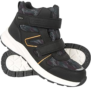 Mountain Warehouse Jupiter Kids Adaptive Waterproof Walking Boots - Trainer Shoes with Adjustable Straps for Boys & Girls Orange Mix Kids Shoe Size 2 UK