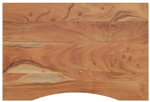 vidaXL Schreibtischplatte, Tischplatte Arbeitsplatte Rechteckig, Platte für Schreibtisch Esstisch, Holzplatte Bürotischplatte, 100x60x2,5cm Massivholz Akazie