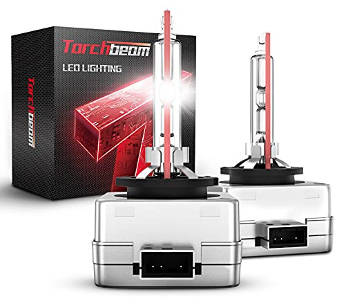 Torchbeam Ampoules D3S Xénon HID, 35W 6000K Blanc,150% Distance d'éclairage, Ampoules de Rechange au Xénon, IP67, Durée de Vie de 5 Ans, Lot de 2
