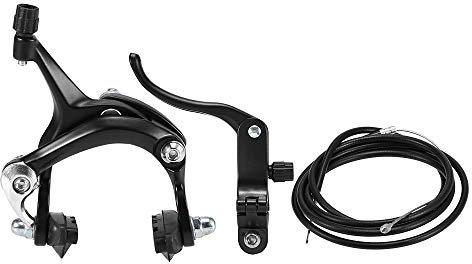 QiaoJun Fahrrad Bremse Kabel,Bremszug Fahrrad Front- / Rückfahrradbrems-Kit Rennrad Cruiser Bremsset Bike-Bremssatt-Brems-Kit Seitenzug Bremssatz (Color : Black Rear)