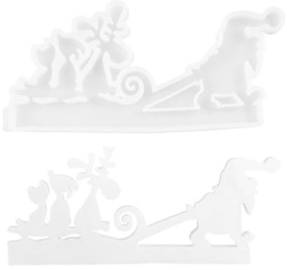Weihnachtsmann-Silikonform, Weihnachtsmann-Formen aus Silikon - Schokoladenformen Weihnachtsmann-Schlitten | Silikon-Weihnachtsformen, Beton-Gipsform, Steckform, Harzgussform, Heimdekoration