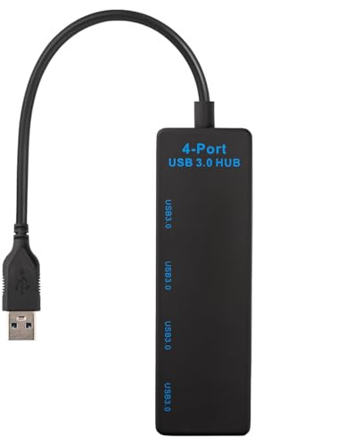 Leehitech USB 3.0 Hub, 4 Ports 5Gbps Data Transfer Ultra Slim USB Splitter, USB Extender for Laptop, PC, Desktop, Mouse, Keyboard, Flash Drive, U Disk, Printer