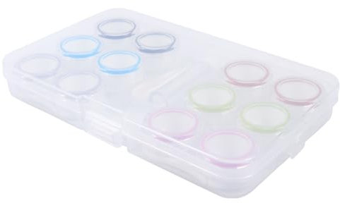 FRCOLOR Praktisches Linsenbox-Set 6-teilig Augenlinsenboxen Für Unterwegs Outdoor Tragbares Aufbewahrungs-pflegeset