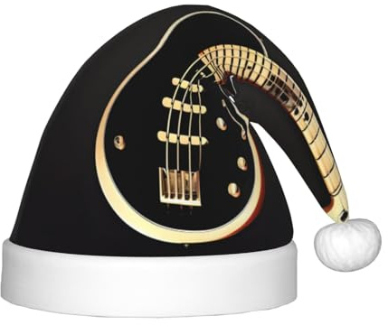 WBQLSL Schwarze Gitarre Kinder Urlaub Weihnachtsmützen Weihnachten Event Bühnenaufführung Urlaub Party Szene Neujahr Party Mode Kinder Hüte