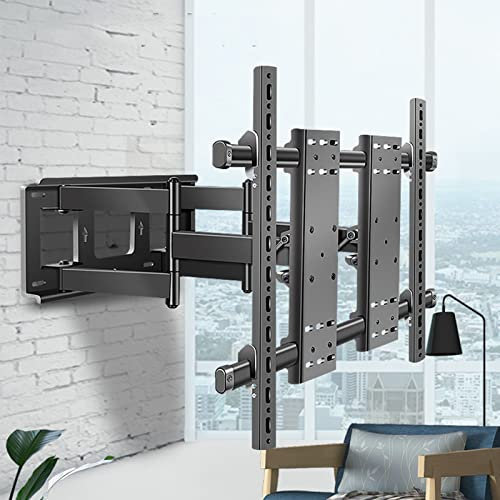 DRFGNF Supporto da Parete per TV - Supporto da Parete per TV con Doppia Rotazione, inclinazione e articolazione, 6 Bracci, per la Maggior Parte dei televisori LED/4K Piatti da 70-120 Pollici, VESA