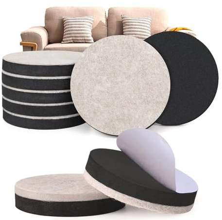 Rehausseurs de Meubles,8 Pièces Tampon Chaise Feutre,Rond Patin Antiderapant,Autocollant Rehausseurs Lit Pieds,pour Hauteur pour Chaise Table,Canapé,Armoire,Lit(6 * 1.65CM)