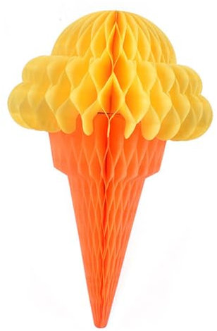 Warmhm 3stücke Hawaii Party Dekoration Eiscreme Wabenbälle Für Decke Farbenfrohe Papierschmuckhänger Für Geburtstagsfeiern Und Foto-Requisiten Vielseitige Party-deko
