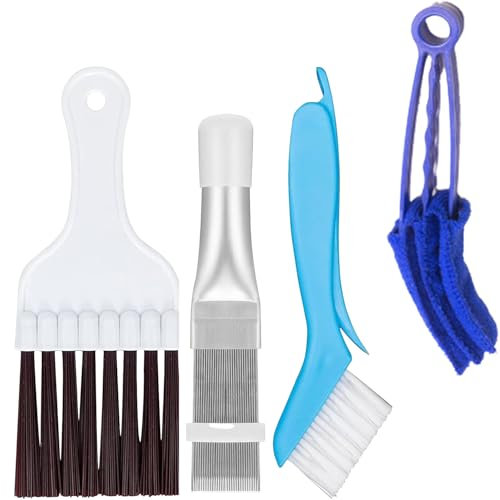Paquete de 4 peines laminares, secador de peine condensador, cepillo de limpieza, aire acondicionado para limpiador, aleta de cepillo de limpieza