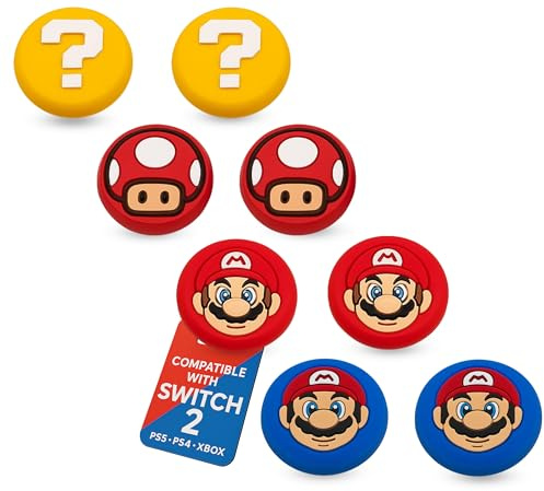 MatoSan Lot de 8 capuchons de joystick - Accessoires pour Switch 2 - Capuchons ergonomiques pour une meilleure prise en main et précision - Capuchons de pouce de jeu pour manette (version 7)