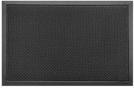 Nicoman 3D Mesh Door Mat, Heavy-Duty Dirt Trapper Floor Matt for Indoor/Outdoor, Entrance Patios Garden Garages, Low-Profile, Non-Slip, Machine Washable, Black 90x60cm (3x2ft)