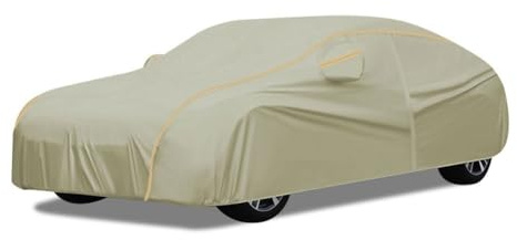 Telo Macchina Copriauto Per Mercedes Benz SLC | 4143 x1817 x1300 mm | Copriauto Impermeabile E Coibentato,Garage Esterno In Tessuto Oxford Traspirante E Antivento Con Telone For Auto Con Cerniera(Khak