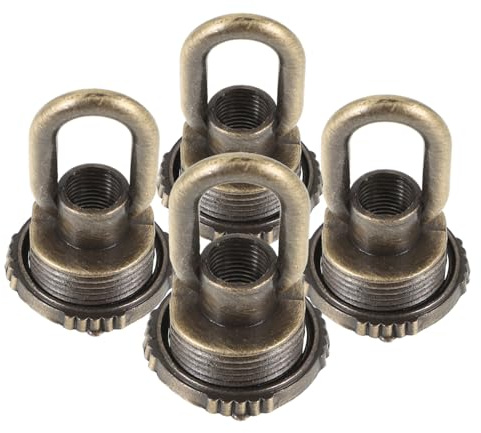 Tofficu 4Pcs Ceiling Loop Eye Bolt for Light Fixture Vintage Pendant Hanging Ring Screw Durable Eye Nut for Fastening and Aesthetic Home Decor