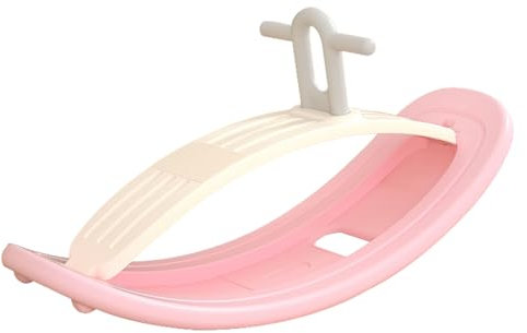 plplaaoo Kids Rocker Board Wobble Seesaw Balance Training Toy Improve Body Coordination for Toddlers Indoor Outdoor Play HDPE Material Adjustable Seat Anti Skid Strips (Roseate)