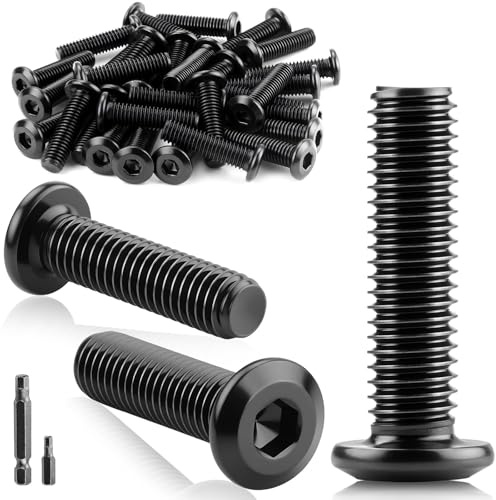 TXXATX M6x30mm Flachkopfschrauben 30stk Schrauben Edelstahl A2 V2A Schwarz | Linsenkopfschrauben M6, Maschinenschrauben, mit Bit, für Montage, Wartung, Haushalt, Bauwesen, Maschinen