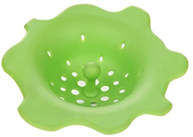 SHINEOFI Passoire D'évier Filtre Crépine en Silicone Cuisine Fleur Verte Solide Anti-débris Adaptable Évier Salle de Bain Usage Quotidien
