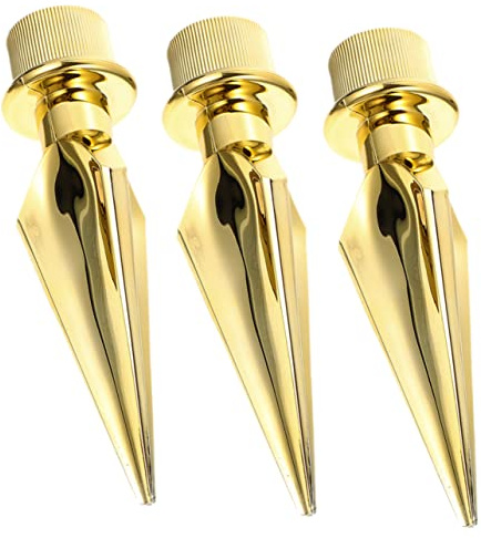 Toyvian 3pcs Decorative Flagpole Topper Finial Ornament for Outdoor Flag Pole Decor Lightweight Flag Pole Accessories Durable Head Replacement for Celebrations and Events