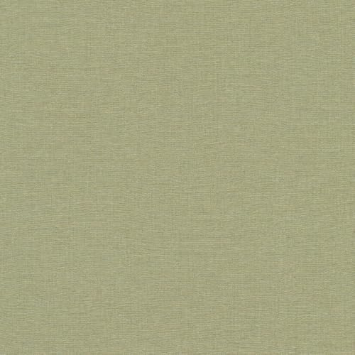 Erismann Linen Serenity Vinyl-Strukturtapete Olivgrün 10510-07 – Merkmal-Wandtapete für Wohnzimmer, Küche, Schlafzimmer, Flur, Lounge