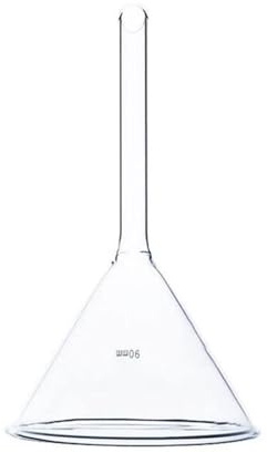Instrumentos y Equipos de Laboratorio Embudo de vidrio triangular de laboratorio de 40 mm a 150 mm, embudo de vidrio grueso, material educativo de laboratorio.(75mm 4pcs)