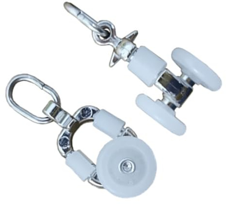 DOITOOL Lot de 20 Galets de Rail de Rideau en Alliage roulettes Silencieuses pour Rails Droits et Courbes Coulisseaux Polyvalents pour Rideaux Voilages et Cantonnières Système de