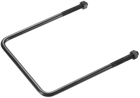 QUARKZMAN 1 Juego De Pernos U Cuadrados M10 150mm (5.91) Ancho Interior 200mm (7.87) Longitud Perno U De Acero Inoxidable 304 Galvanizado Con Tuercas Para Automóvil Remolque Negro