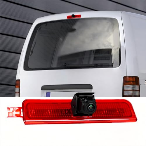 SIXWIN 720P Rückfahrkamera mit Bremsleuchte, Auto Rückfahrkamera für VW Caddy 2003-2015,140° Weitwinkel, IP67 wasserdicht, Nachtsicht mit Infrarotlichtern