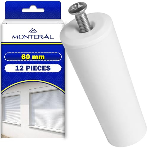 12 x Fermi Tapparelle 60mm Bianco Tappi per Tapparelle Avvolgibili Plastica