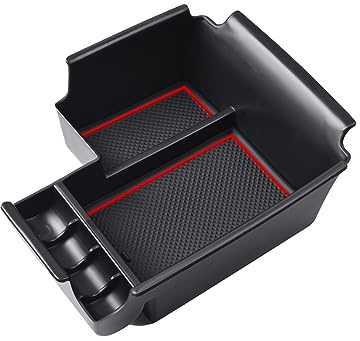 Scatola bracciolo automatico Organizzatore per console centrale per Kia K3 per Cerato per Forte per BD 2019-2023 Accessori per interni auto per vassoio cambio(Rosso)