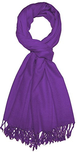 Lorenzo Cana herr halsduk omställning 50 % kashmir 50 % ull herrhandduk Uni violett lila halsduk tyg enfärgad