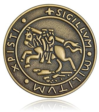 BOBIJOO Jewelry - Kiefern-Siegel Orden der Tempelritter Abacus Meister des Tempels Anstecknadel Bronze