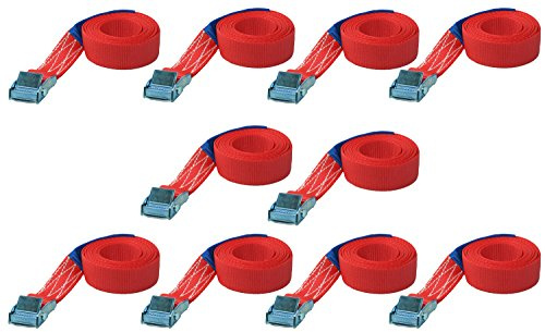 10x 5 meter Befestigungsriemen Spanngurt Zurrgurte Schnellspanner Schnellverschluss Gurt Bindegurte mit Klemmschloss 25mm Breit 10er set